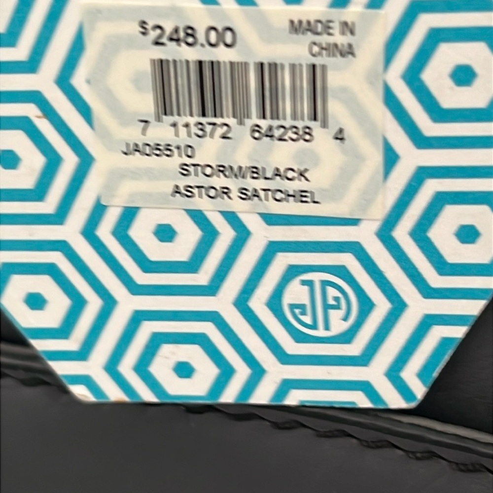 Jonathan Adler gray leather Satchel Bag with Structured Design - Picture 5 of 14